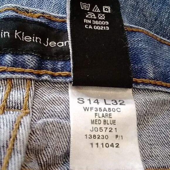 Vintage Calvin Klein Jones Flare Women's Jeans Size 14 - Picture 10 of 15